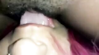 The guy made a mess on the hairy Latina’s long beard