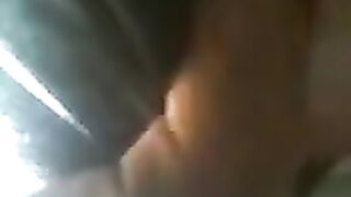 The guy squeezed the ass of the girl on the bus, she moaned with pleasure