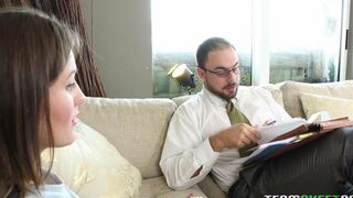 A stepfather fucked his stepdaughter, who had no panties on