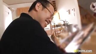 I fucked my hot Asian classmate right in the class