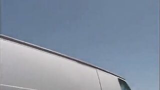 The girl was caught and dragged to the car for some intense action