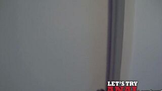 Cute girl Kitty Jane fucked in her ass at home on the bed