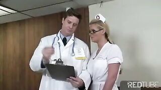 Doctor fucks a hot nurse in her uniform