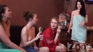 A guy shooting his dick in the Russian hostel, hidden camera