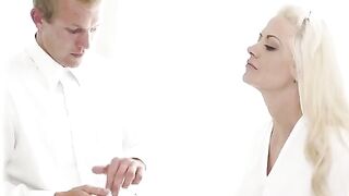 The newlyweds could not restrain their passion and fucked at the wedding