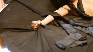 Girl in stockings sucked and gave herself to be fucked hard