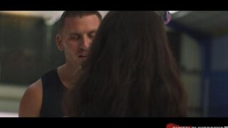 Hockey fan fucked at the stadium during a break