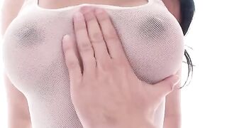 A charming girl sits on the dick and moves on it passionately