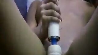 A girl led the guy's hand to the clitoris, showing her way