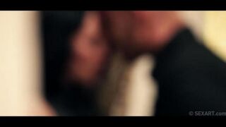 The guy completely satisfied the sultry brunette Gina Devine on the bed