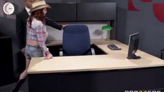 An Asian guy is fucking his secretary at the workplace. It's not polite to flirt with your secretary