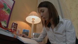 Kinky Russian lesson with Alena and her ass