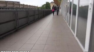 Caught a girl at the train station, she's real hot!