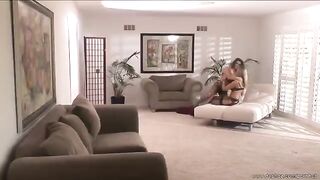 Lesbian beauties in stockings and pantyhose have a passionate sex session