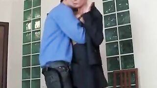 A hot woman is fucking with her boss in stockings