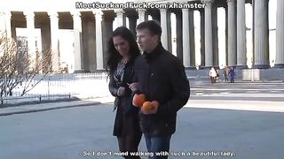 After a romantic dinner, the woman is engaged in passionate sex right there