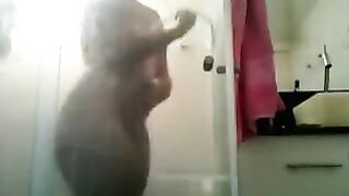 The big ass franchise was barely framed in the shower scene