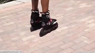 Fella fucked in his ass by a tanned Latin girl