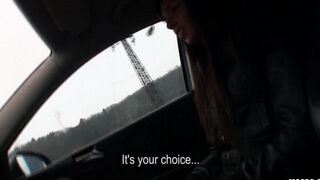 A cunning taxi driver made a pass at his passenger in the car