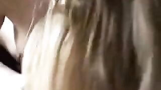 The pretty girl fucks with her boyfriend at home on the bed
