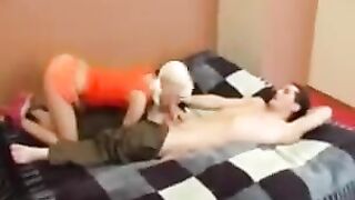 A young girl could not resist her brother's advances