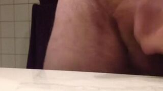 Hot sperm on the table while working with fingers, great handjob