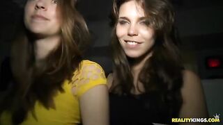 Bunch of wet pussies gets fucked on a nightclub party