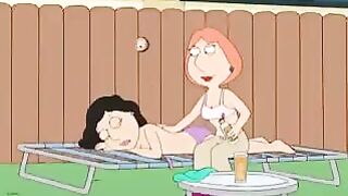 Lesbian sex with Griffin’s Bonnie and Lois in a cartoon style