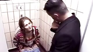 Fucking in the toilet of a night club from party