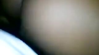A beautiful black woman has a tight crotch that can barely fit a big member