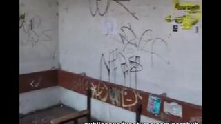 A girl is not shy to do a blowjob in public places