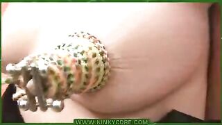 Piercing the labia with needles can be quite a thrill