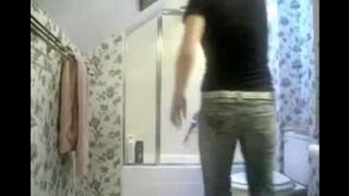 I fixed a hidden camera in the toilet and got some intimate footage