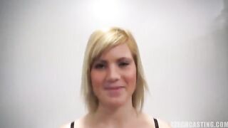 Czech girl of 25 makes a blowjob at the porn casting