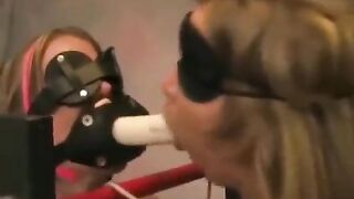 Lesbian bondage with playful domination and intense pleasure, a thrilling display