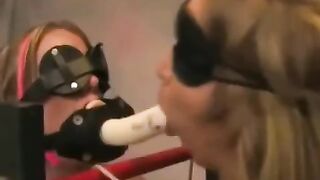 Lesbian bondage with playful domination and intense pleasure, a thrilling display