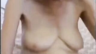 A shocking video of an elderly woman getting intimate and finishing strong