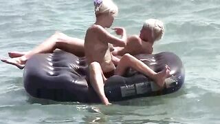 Nudist girl fucked on the mattress, naked and free