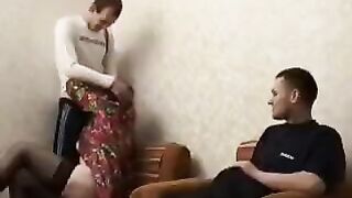 A mature woman fucked by her son's friend in this hot video