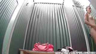 A spy camera was secretly filming a showering girl