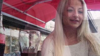A sexy blonde with natural tits enjoys a private session in this steamy video