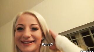 A sexy blonde with natural tits enjoys a private session in this steamy video