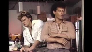 Parents and teens in a swinging retro sex party