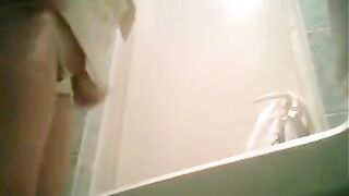 Hidden camera in the toilet, capturing a graduate's private moment