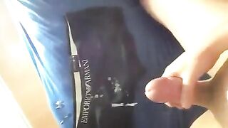 The guy was greatly excited, but the semen did not want to leave