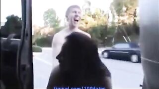 Nice cumshot on beautiful natural girlfriend's tits