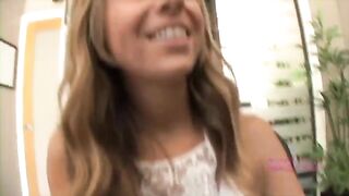 The girl is shown to show her boobs, but she sucks cock like a whore