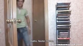 Young guy makes amateur porn videos with his girlfriend on the bed