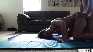 The guy fucks his sister at home