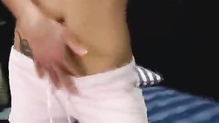 Guy fucked her tight ass and came on her face